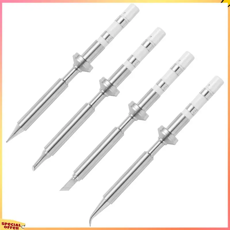 ABFI 4 Uds Mini lápiz puntas de pistola para soldar reemplazo para Micro soldador Pinecil, herramienta de pluma de soldadura portátil PTS200/TS100