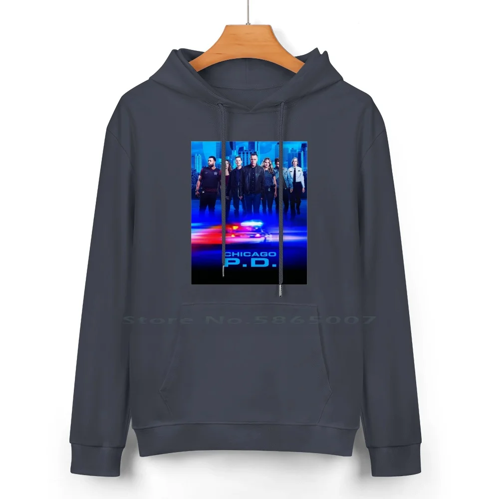 Chicago Pd Pure Cotton Hoodie Sweater 24 Colors 100% Cotton Hooded Sweatshirt For Women Men Unisex Gifts Heat Transfer Printing