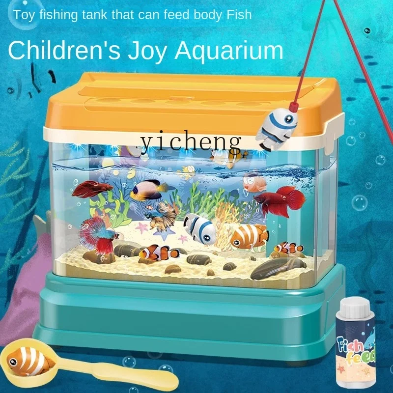 Tqh-Jouet de pêche magnétique pour enfants, poisson électrique, simulation précieuse, puzzle d'aquarium, cadeau d'anniversaire pour bébé