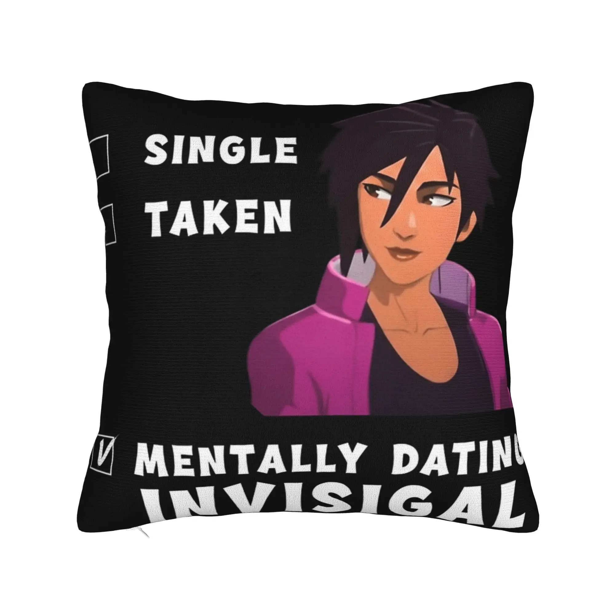 Mentally Dating Invisigal Dispatch Game Pillowcase Merch Printed Cushion Cover Decoration  Pillow Case Cover Home Multi Size
