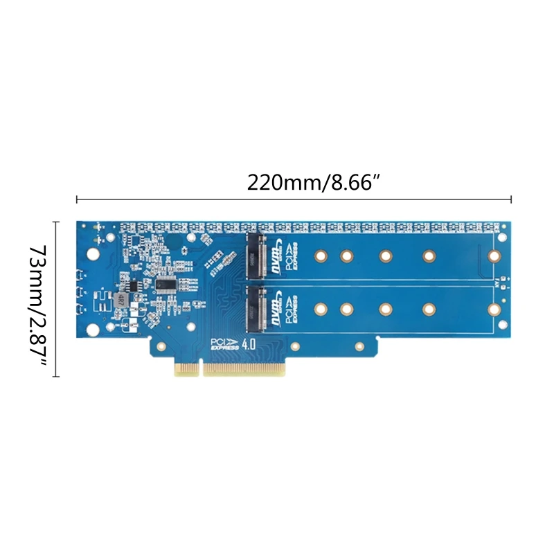 B0KA M.2 PCIE SSD Riser Card to PCI Express 3.0 X8 Adapter PCI Card Computer Hard Drive Computer Components Expansion Card