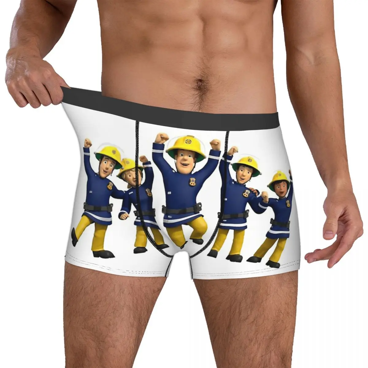 Fireman Sam And Friends Underpants Breathbale Panties Men\'s Underwear Comfortable Shorts Boxer Briefs