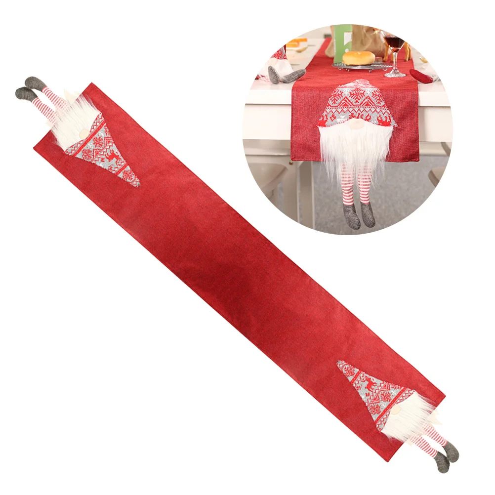 

Christmas Table Runner Premium Red Unique Design Holiday Desktop Decor Christmas Tablecloth Xmas Party Supplies Elegant