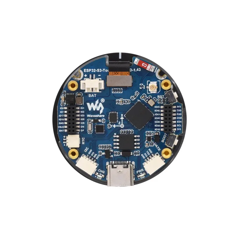 ESP32-S3 1.43inch AMOLED Display Development Board, 466×466, QSPI Interface Round Display, Accelerometer And Gyroscope Sensor