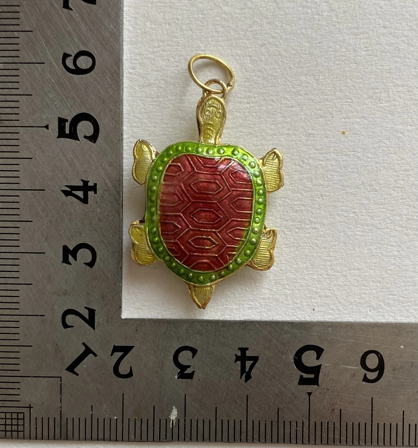 10pcs Cute Handmade Little Turtle Pendants DIY Necklace Earrings Charms Chinese Traditional   Cloisonne Enamel Animal Accessorie