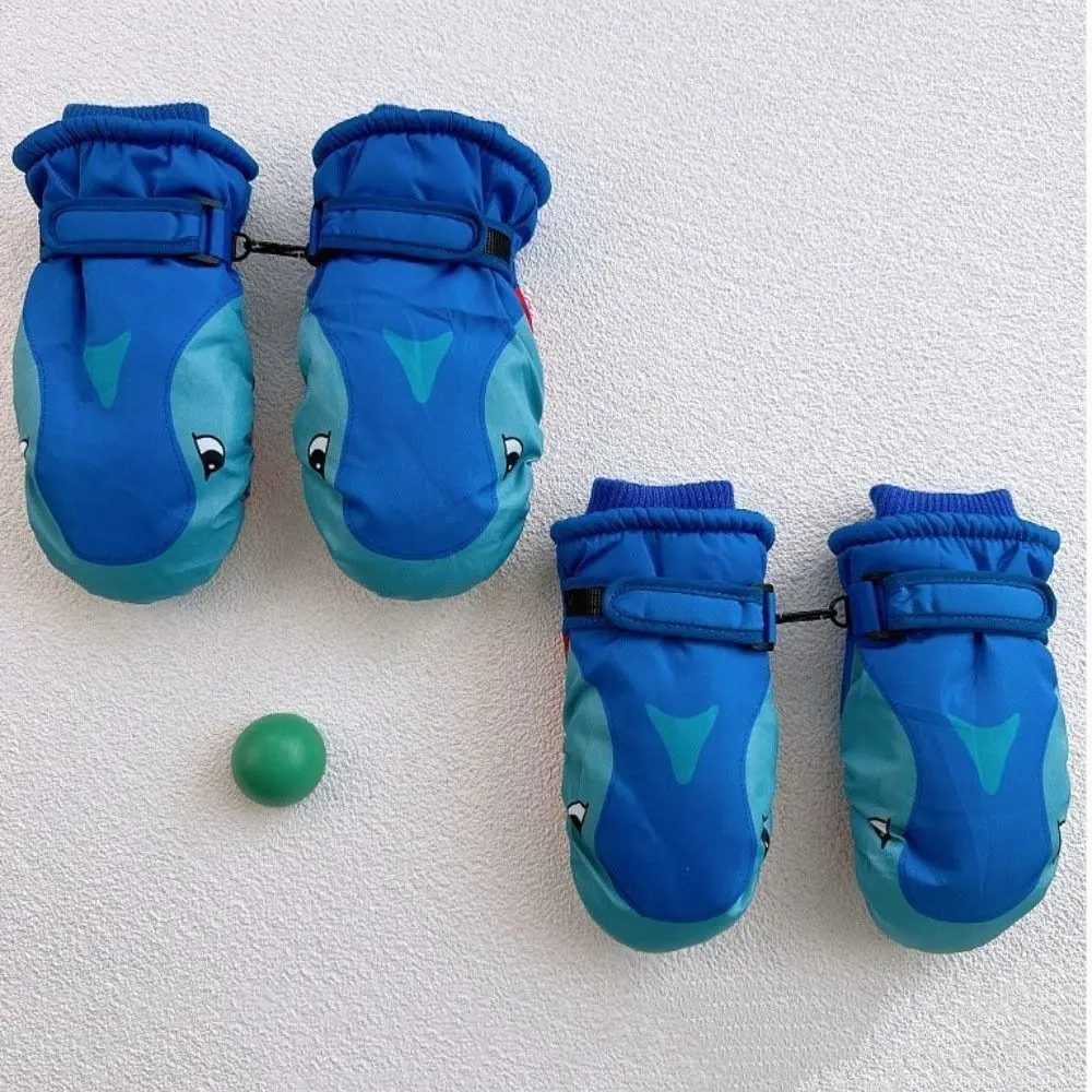 

Регулируемые детские лыжные перчатки с героями мультфильмов, теплые детские варежки для сноуборда с рисунком акулы, водонепроницаемые ветрозащитные зимние лыжные перчатки для верховой езды