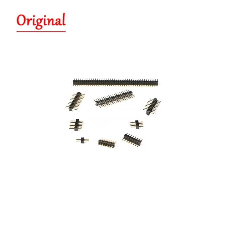 10Pcs/lot 1.27mm Header Single Row Male Breakaway PCB Board Connector Pinheader 1*2/4/5/6/8/10/12/20/40p/50p