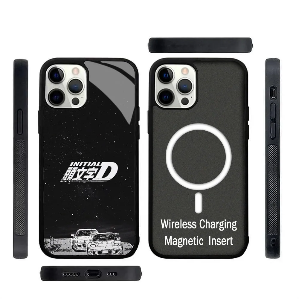 Initial D Phone Case For IPhone 15 14 13 Pro Max 11 12 Mini Alex Mirror For Magsafe Wireless Charging Cover