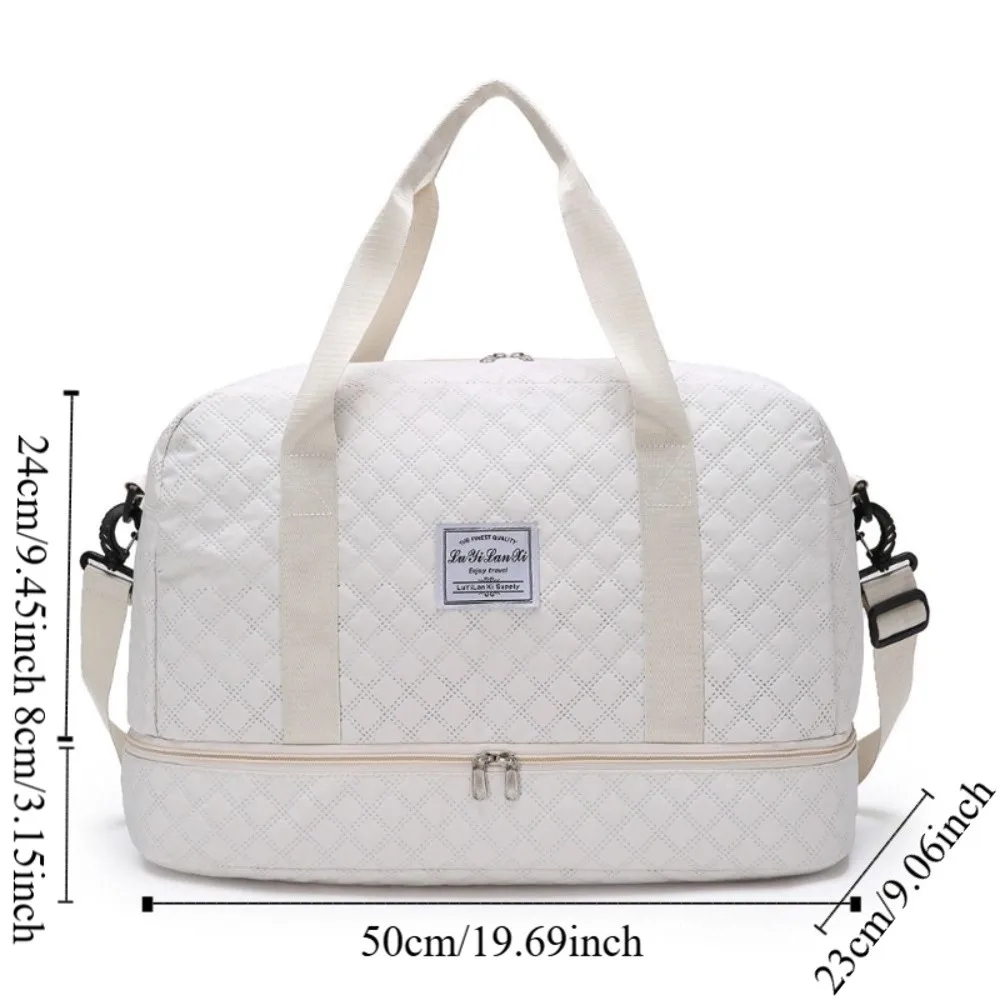 أكسفورد حمل على حقيبة سفر سعة كبيرة قابلة للطي حقائب اللياقة البدنية الرياضية مقاوم للماء الرطب الجاف فصل حقيبة تسوق سفر الصالة الرياضية اليوغا #6