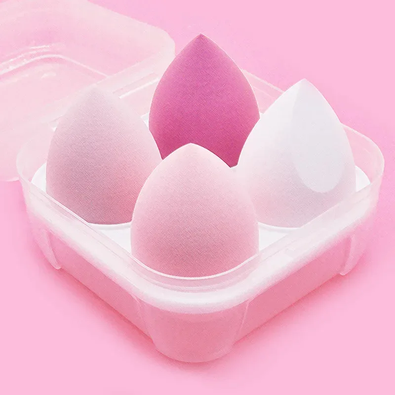 4-16pc Makeup Sponge Powder Puff Dry and Wet Combined Beauty Cosmetic Ball Foundation Powder Puff Bevel Cut Make Up Sponge Tools