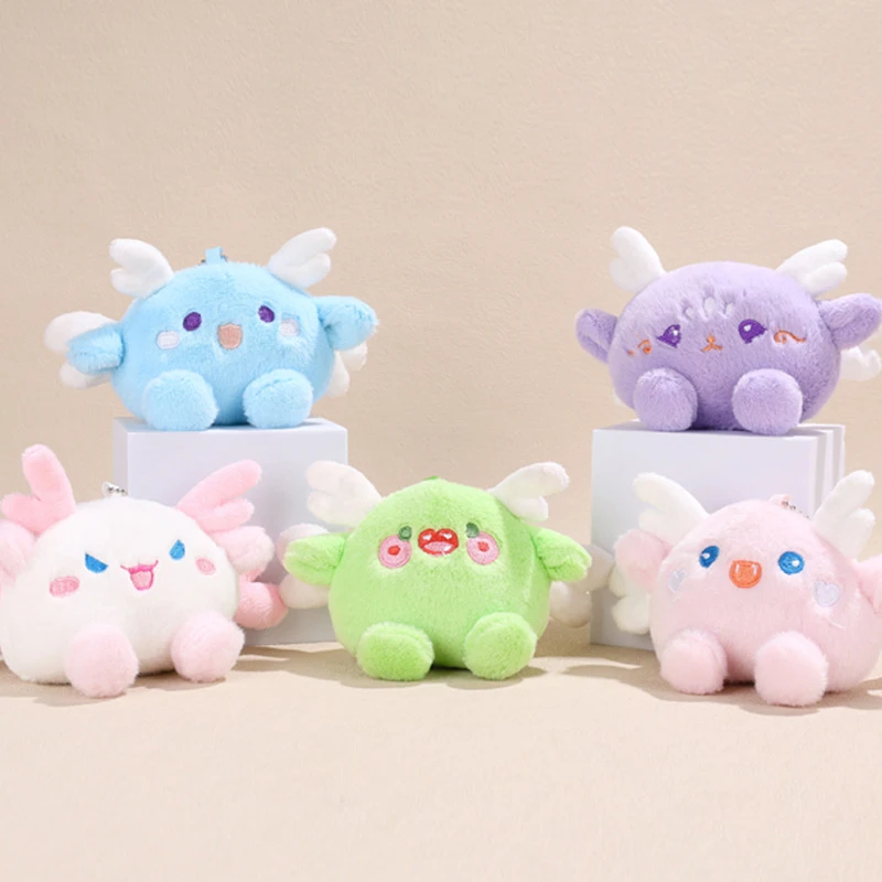 

Кавайный плюшевый брелок с маленьким драконом, мягкий брелок с мультяшными животными, милая сумка, подвеска, брелоки для девочек, детский подарок на день рождения