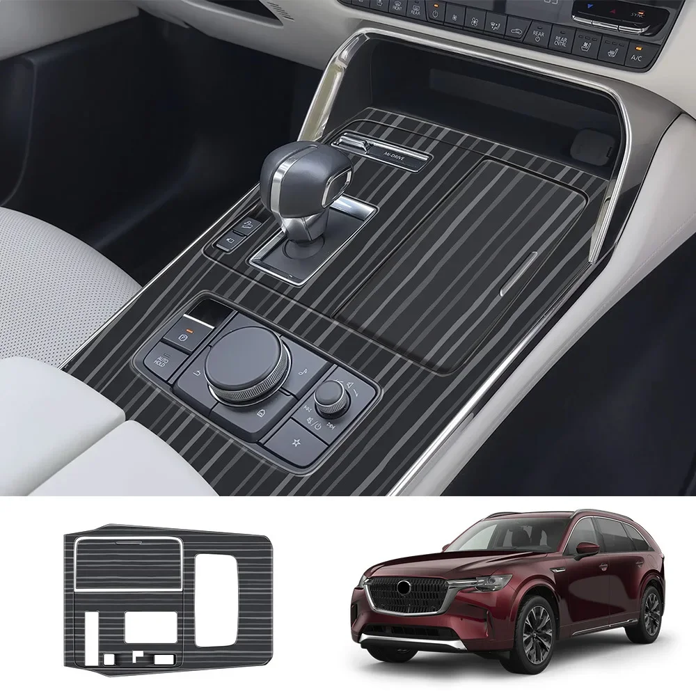 LHD For Mazda CX-90 CX 90 cx90 2023 2024 2025 ABS Center Console Gear Shift Box Panel Cover Trim Interior Decoration Accessories