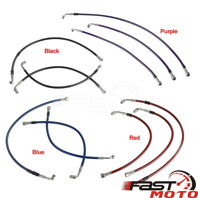 Motorcycle Brake Line Kit ABS Master Cylinder Braided Line Accessories For Harley Dyna Fat Bob FXDF 12-17 Low Rider FXDL 2014-17 - view 5