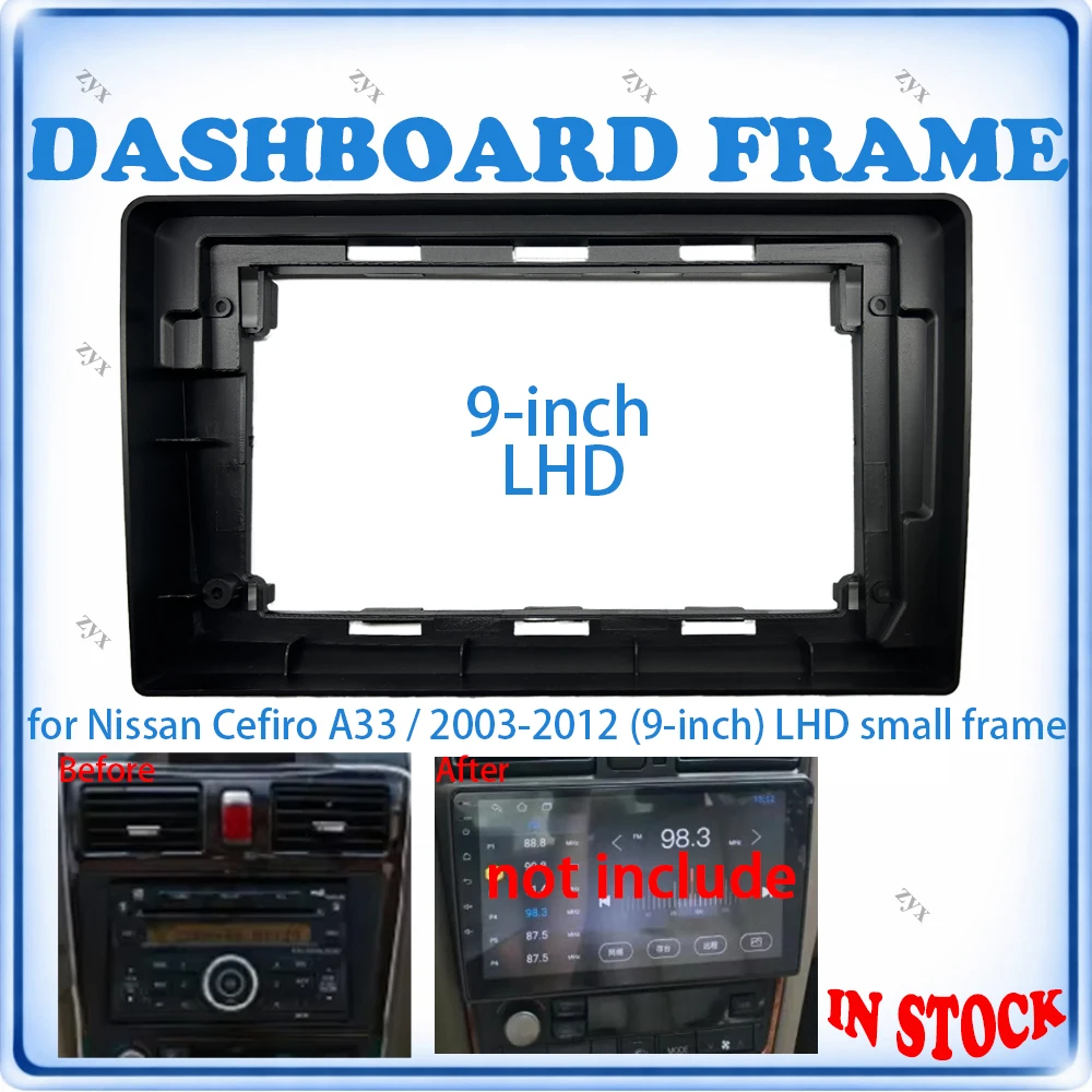 

Car Radio Fascia Frame For Nissan Cefiro A33 2003-2012 9 inch LHD Wiring Harness Power Cable Car Accessories Plug & Play