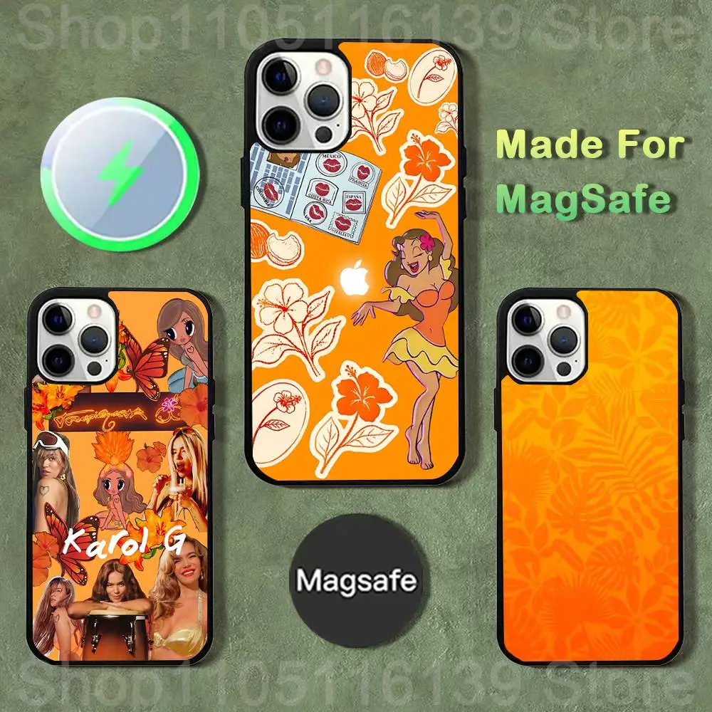 

K-Karol G Tropicoqueta Phone Case For iPhone 17,16,15,14,13,12,11,Pro,Max,Plus,Mini,SE4,E Magnetic Magsafe Wireless Charging