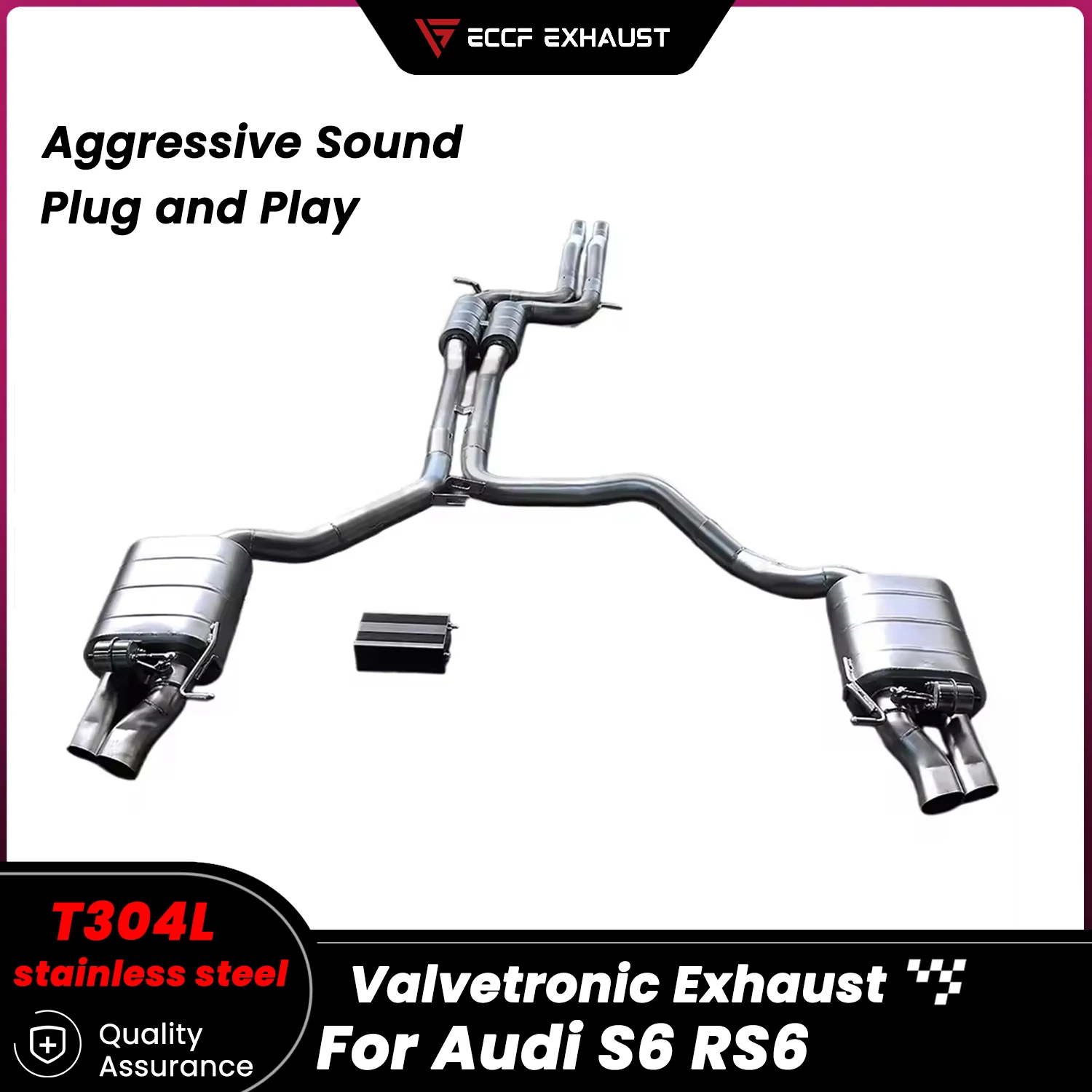 

Пневматический клапан из нержавеющей стали Catback Exhaust для Audi S6 RS6, свободно регулируемый звуковой контроль, простая установка