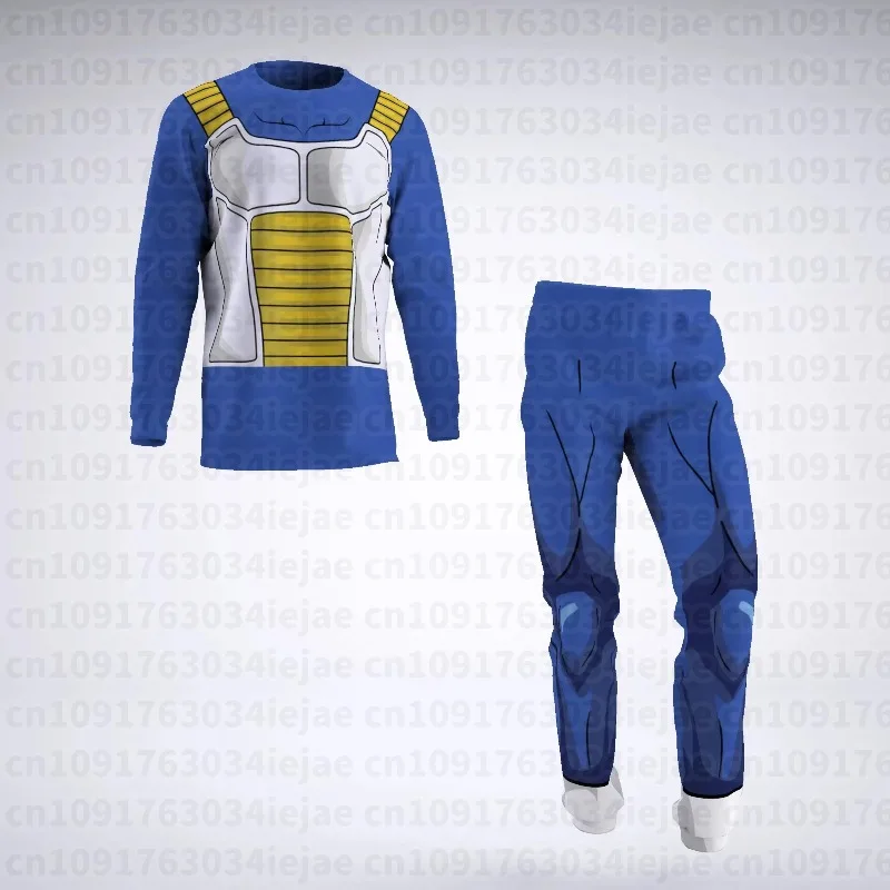 2026 Adult Long Sleeve Kids' Sports Shirt Role Playing Set Boys' Top Casual Pants Autumn/Winter Vegeta Armor Dragon Ball Z Set