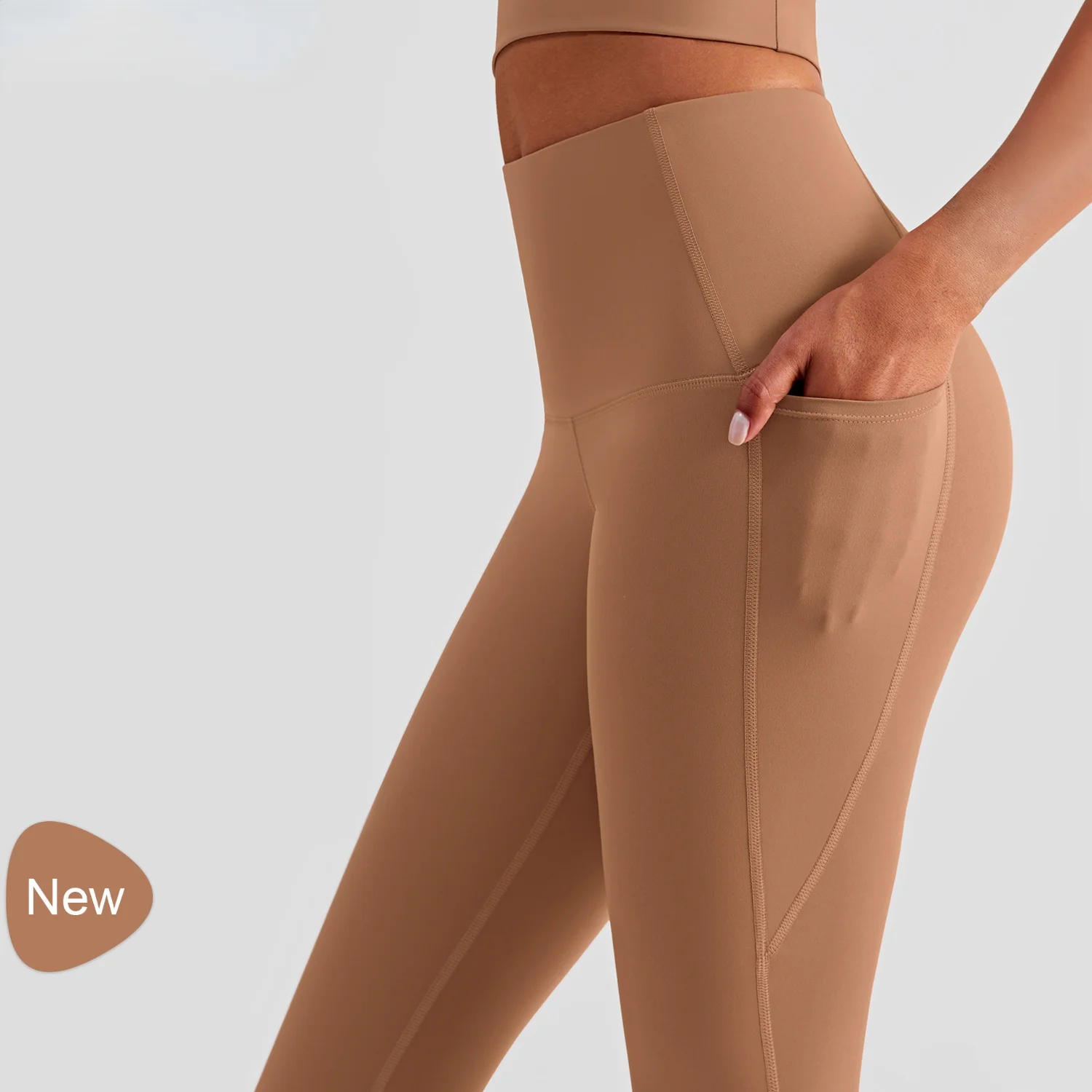 ملابس رياضية عالية الخصر، سراويل يوجا بجيب، سراويل لياقة بدنية للسيدات