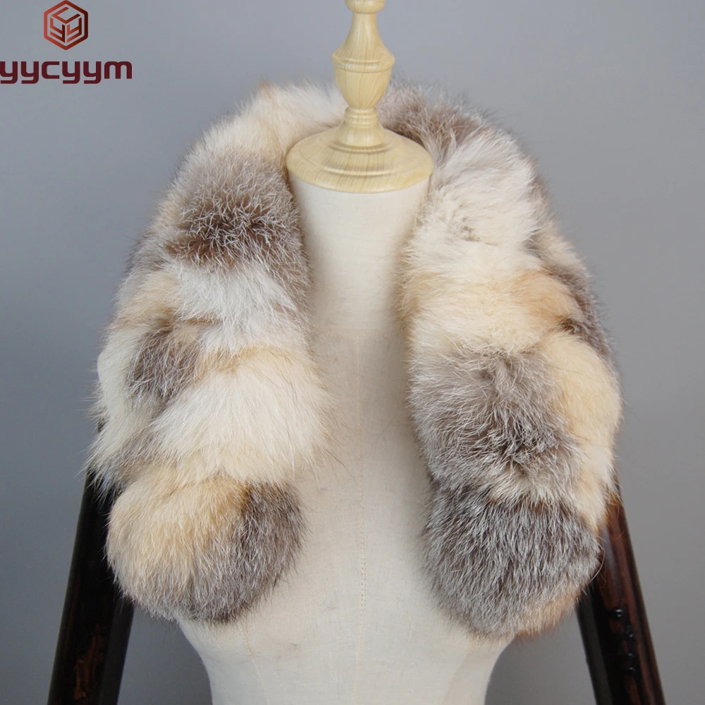 

New Style Fashion 100% High End Real fox fur collar Woman luxury comfortable real fox fur scarf Lady Elegant real fox fur collar