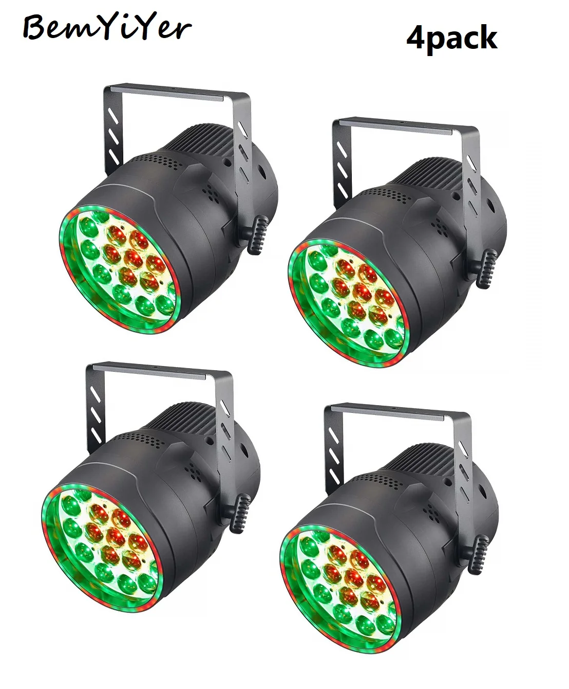 

4 упаковки 19*15 Вт светодиодный зум Par Wash Light RGBW 4в1 для DJ, свадебных вечеринок, ночных клубов, сценического освещения