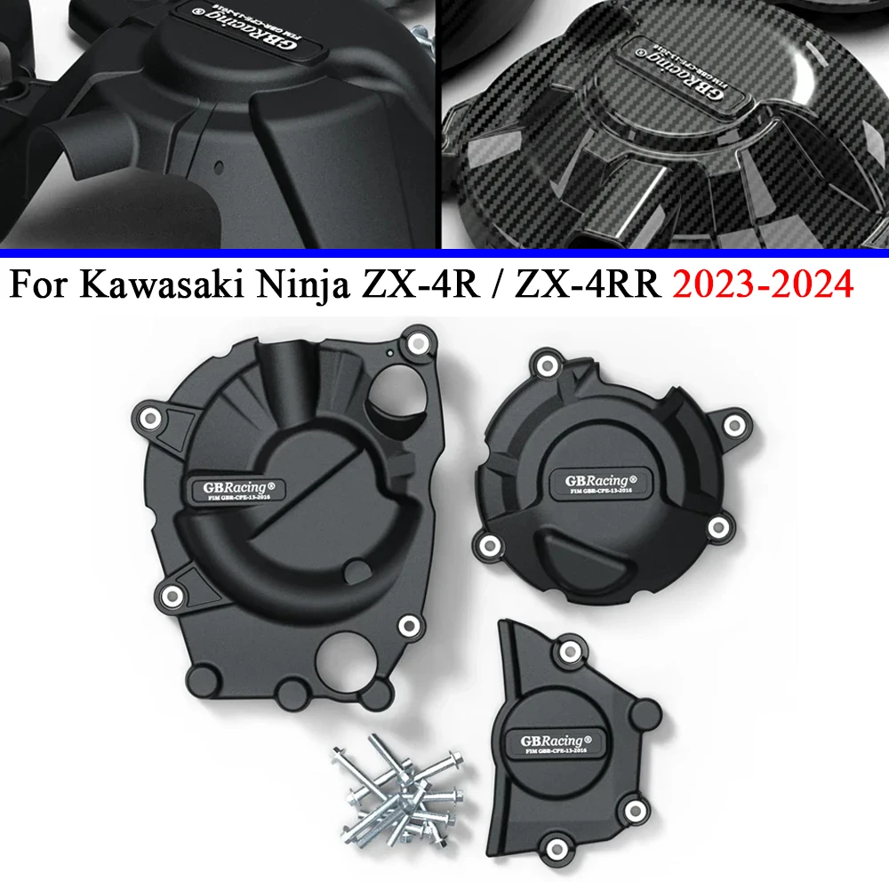 

For Kawasaki Ninja ZX-4R ZX-4RR 2023-2024 ZX-25R 2020-2023 Motorcycles Engine Cover Protection For GB Racing