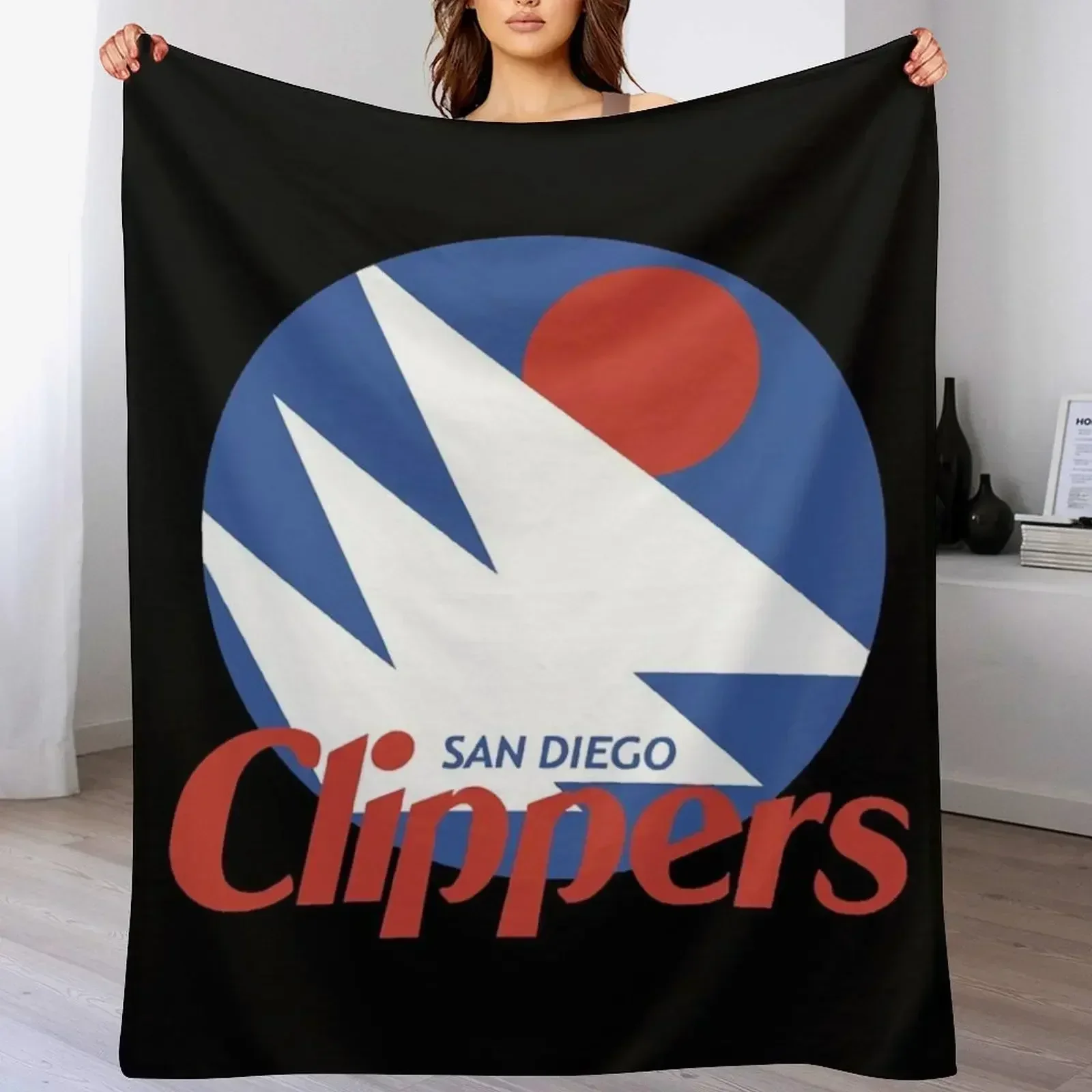 Clippers-san diego Throw Blanket Blankets For Bed Plaid Blankets For Baby Flannels Blankets