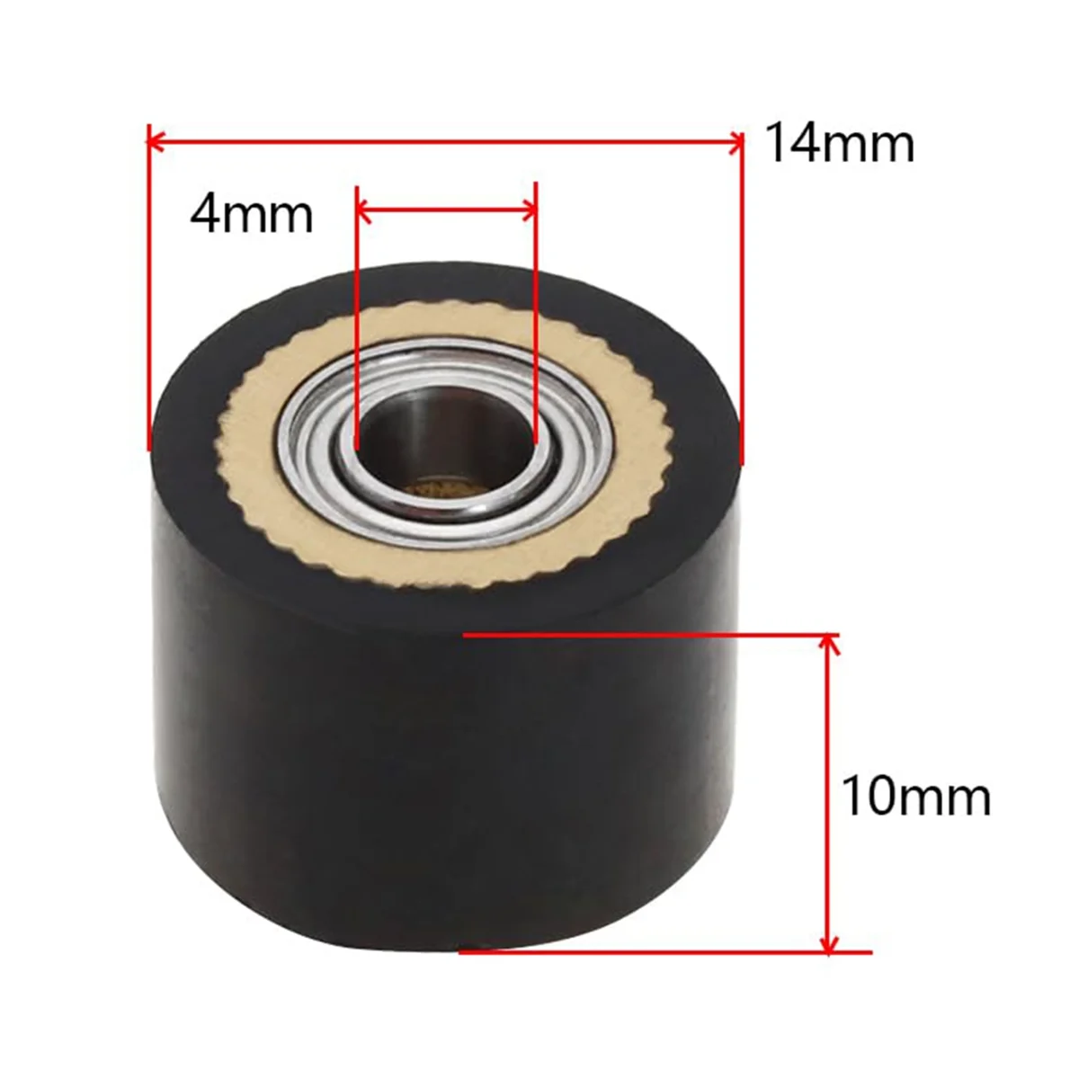 4pcs Pinch Roller 4x10x14mm Plotter Cutter Roller Paper Feed Roller for Mimaki CG Series Cutting Plotter CG-61 CG130FX