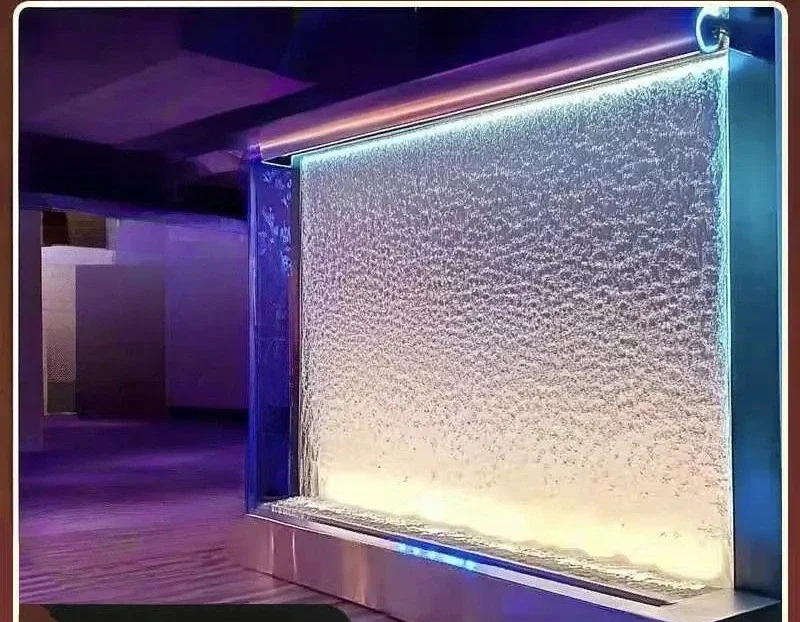 It belongs to the steel mesh water curtain, water curtain entrance, screen office, living room, and shadow wall.
