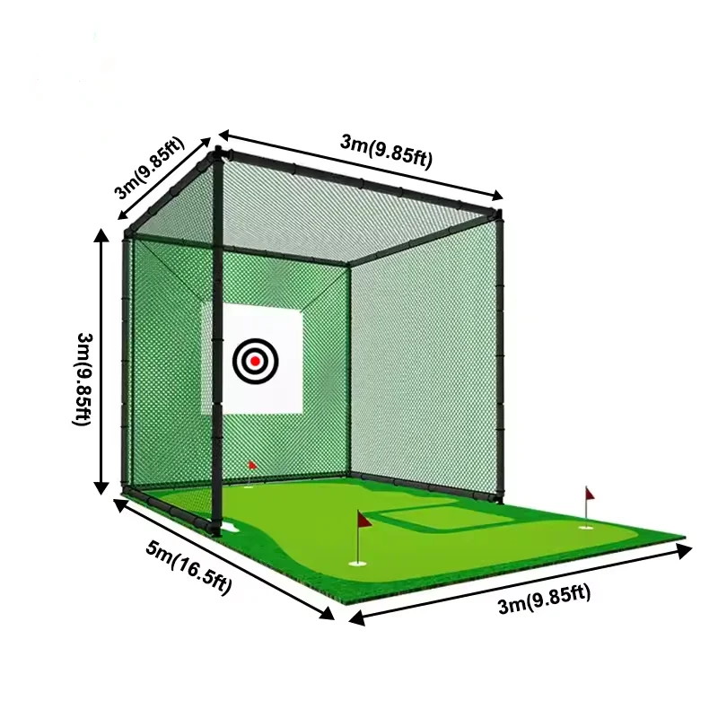 Heavy Duty Golf Hitting Net Simulator Golf Training Net 3x3 Driving Practice Golf Cage