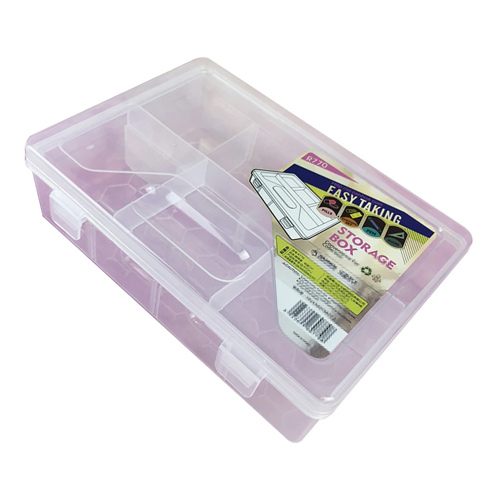 

Multifunctional Double-Deck Large Capacity Storage Box Case for Stationery Art Tool Durable Lightweight Plastic Smooth Surface