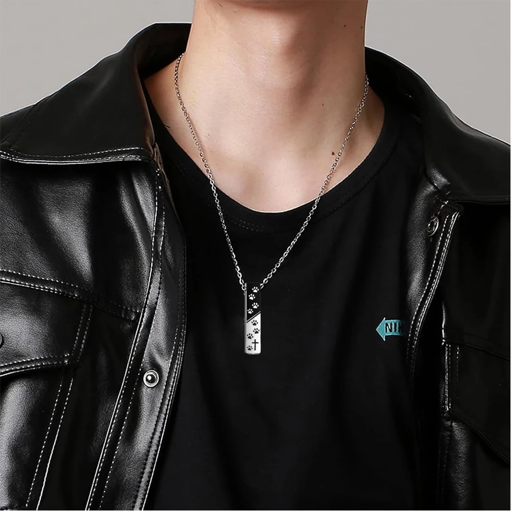    الكلب جرة القلائد للرماد باو مكعب الحرق الكلب باو الفولاذ المقاوم للصدأ الحيوانات الأليفة رماد قلادة لجرو الحيوانات الأليفة تذكارية جوهرة #6