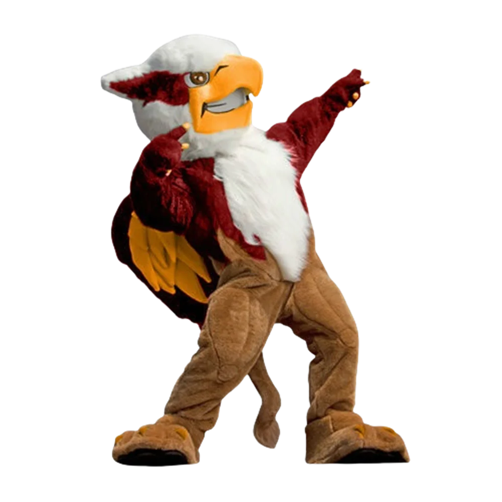 Maroon Brown Color Griffin Griffon Mascot Gryphon Costume Adult Size Cartoon Character Mascotte Anime Cosplay Costumes Fancy2238