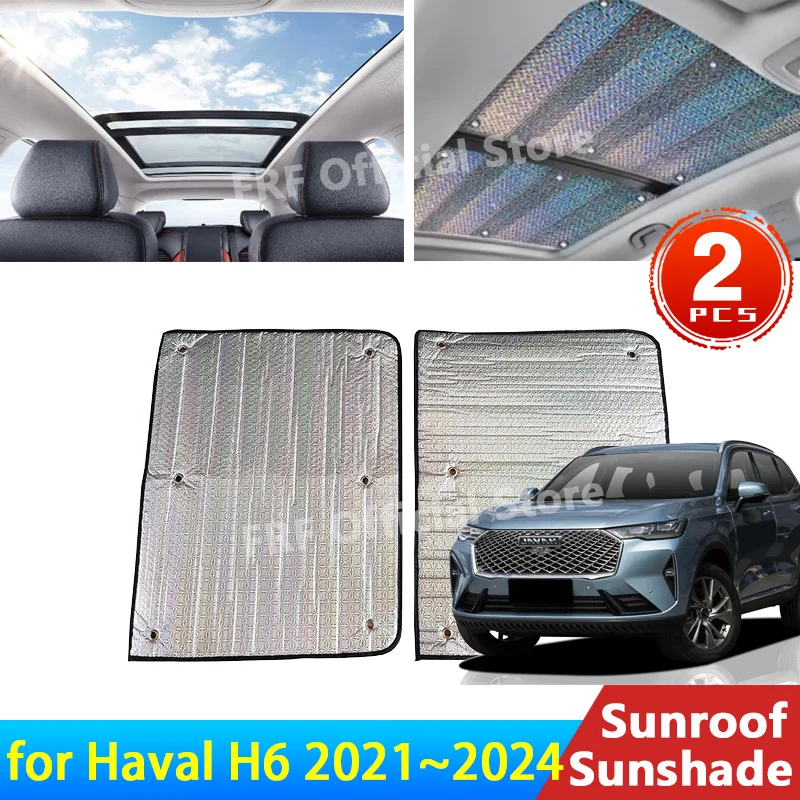 

for Great Wall Haval H6 HEV PHEV 2021 2022 2023 2024 Accessories Car Sunroof Sunshade Roof Sunscreen Heat Insulation Windscreen