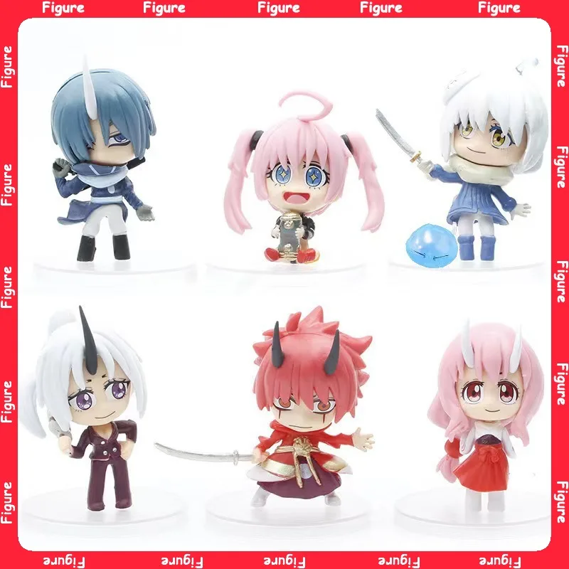 

6pcs/set 8cm Anime That Time I Got Reincarnated As A Slime Figures Rimuru Milim Kawaii Action Figure PVC Model Toy Gift
