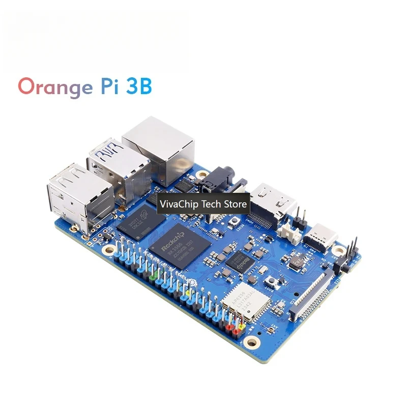 VivaChip TechOrange Pi 3B 2GB Ram LPDDR4 Rockchip RK3566 Mini PC WiFi5+BT5.0 BLE M2 SSD Single Board Computer Orangepi3B Develop