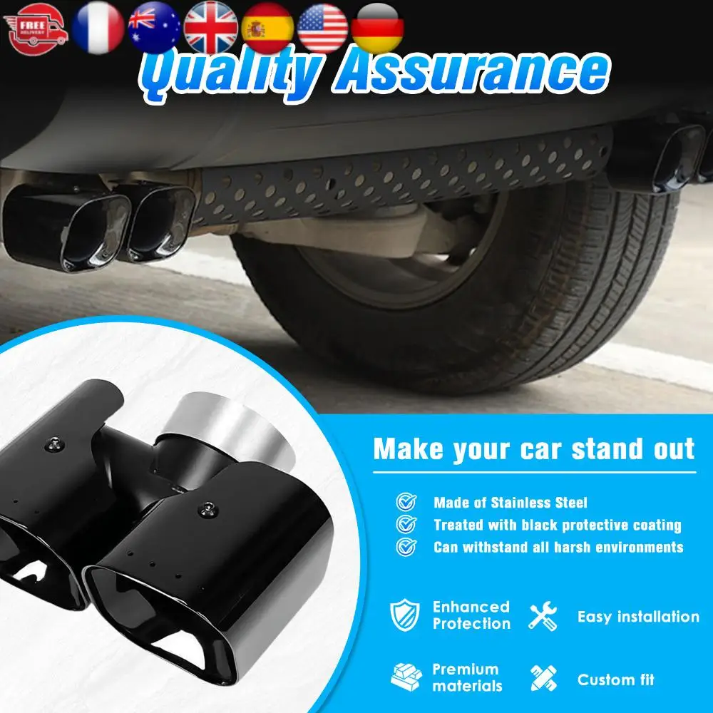 

Exhaust Pipe Trim Set Decorative Exterior Accessories Car Exhaust Pipe Car Accessories for Land Rover Defender 90/110/130 20-25