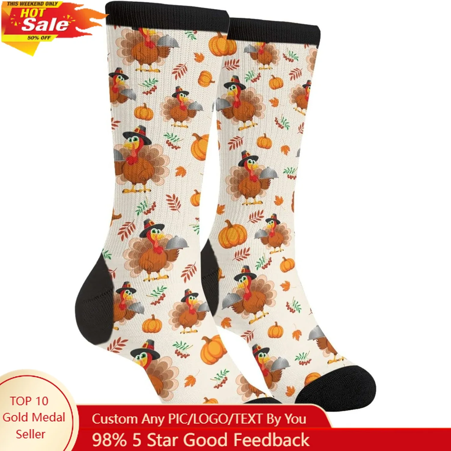 

Novelty Crew Socks Funny Crazy Dress Socks Athletic Socks for Men Women