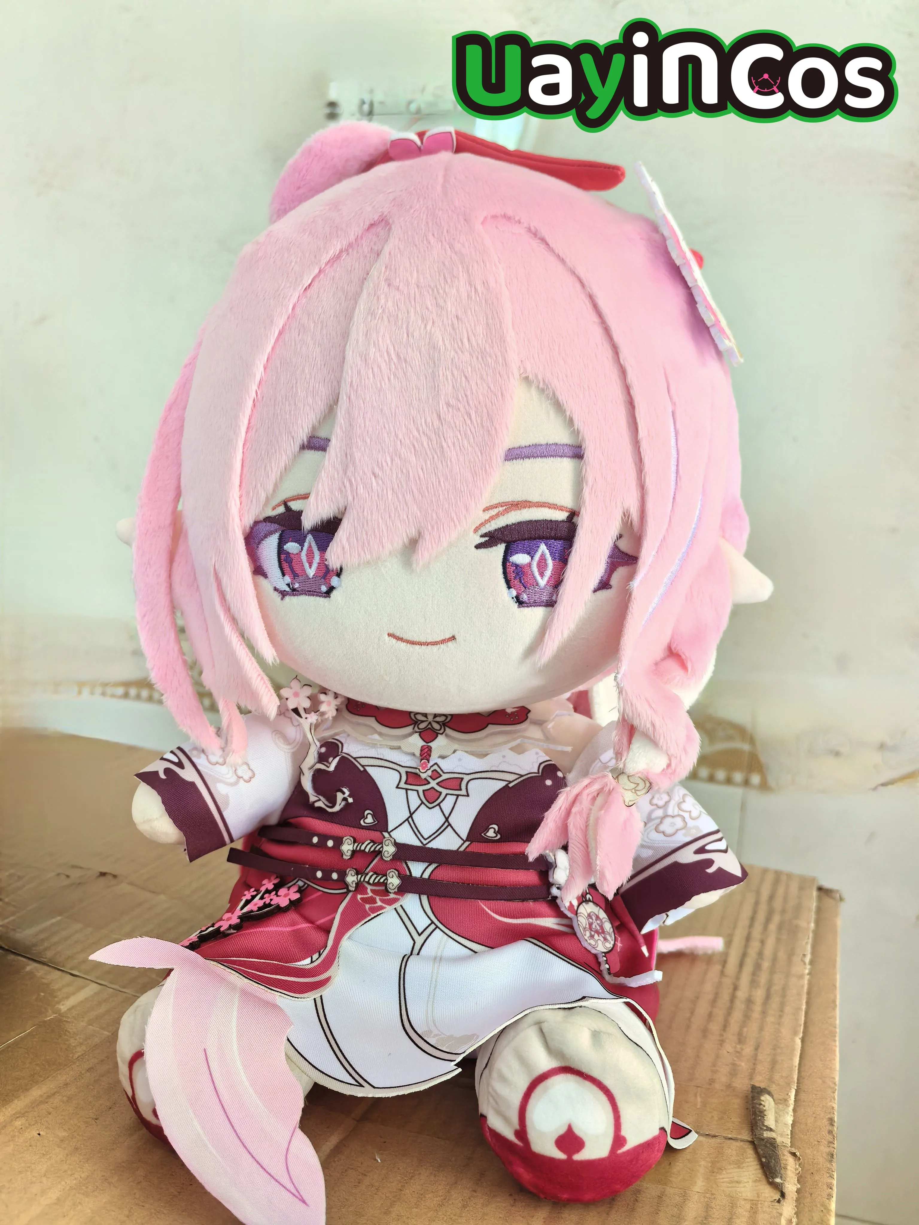 Peluche en coton rembourrée du jeu Honkai Impact 3 Elysia, vêtements au beurre, oreiller doux, figurine d'anime, jouet pour enfants, cadeaux de dessin animé, 30cm