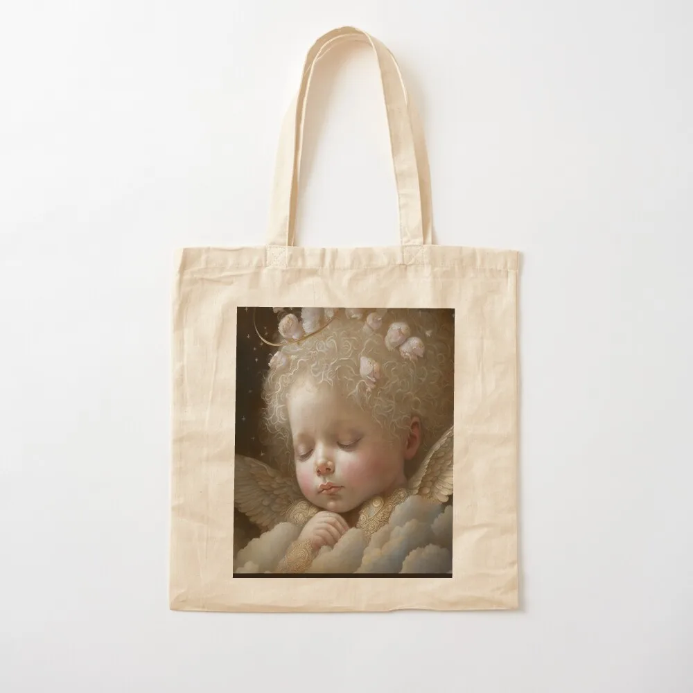 Sleeping Cherub Tote Bag hand bags shopper bags canvas tote