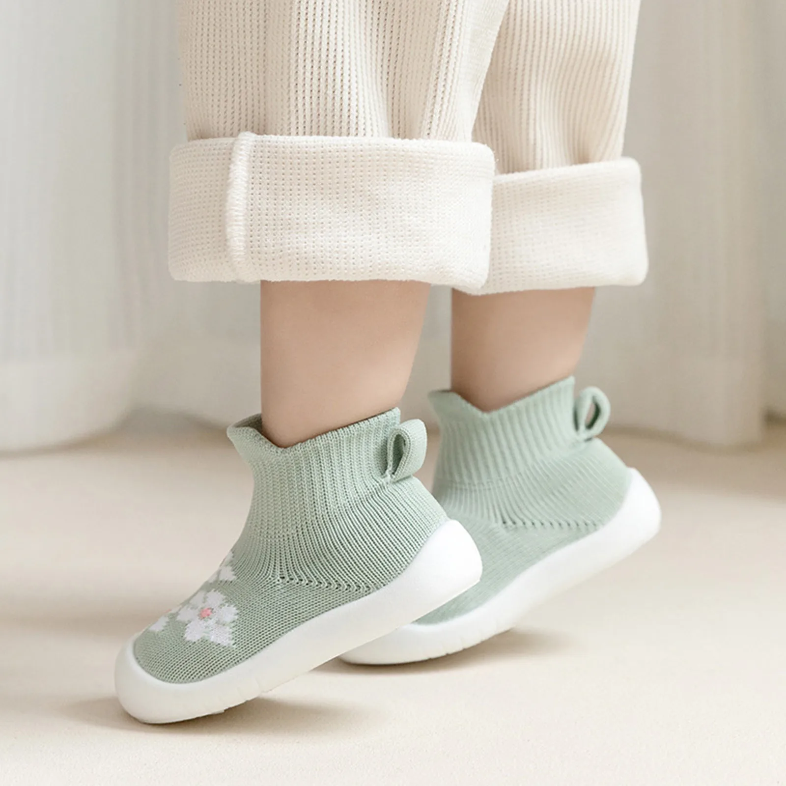 2025 Spring and Fall Children's Cute Flowers Fashion Boys and Girls Baby Mesh Breathable Non-slip Soft Soled Toddler Shoes