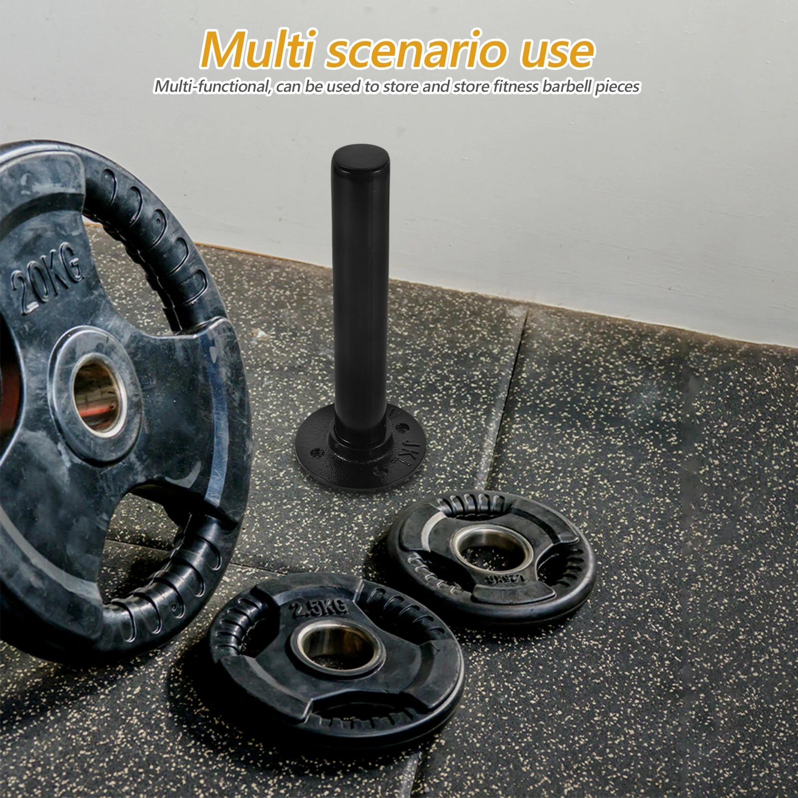 

1pc Barbell Plate Mounted Gym Storage Organizer Iron Weight Plates Holder Durable Space Saving Home Commercial Fitness