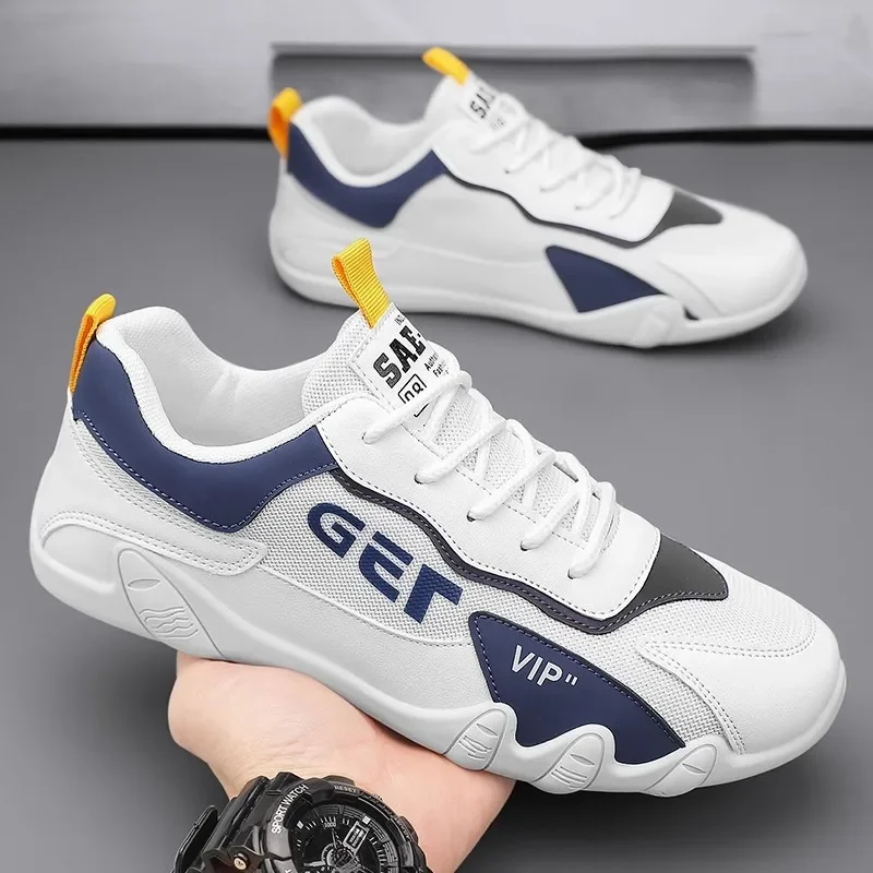 남성 캐주얼 메쉬 통기성 캔버스 신발 두꺼운 밑창 미끄럼 방지 스니커즈 편안하고 내구성 있는 테니스 신발 남성용 신발