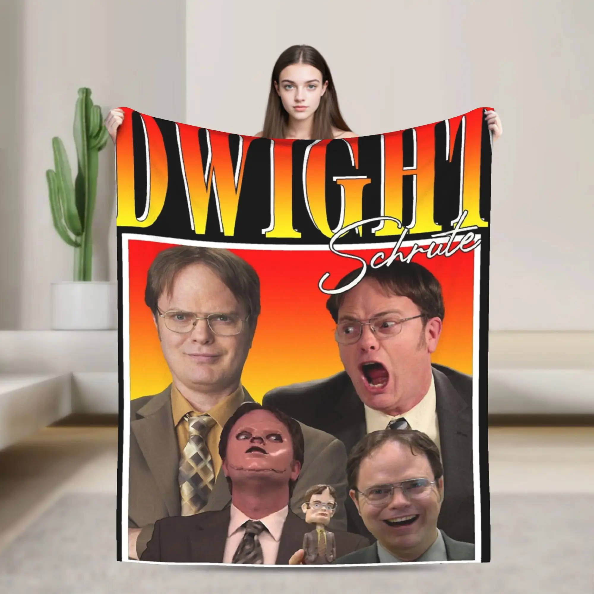 Mantas suaves y cálidas para estudiantes, ropa de cama de oficina de Michael Scott para acampar, colcha de franela, funda para sofá, silla y cama