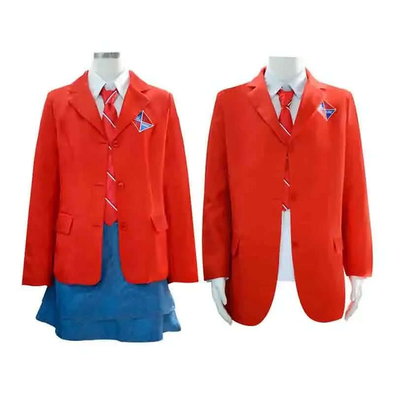 

Rebelde Cosplay School Uniform Women Girls Student Suits Red Coat Shirt Sets Drama EWS Halloween Cos Party Outfits