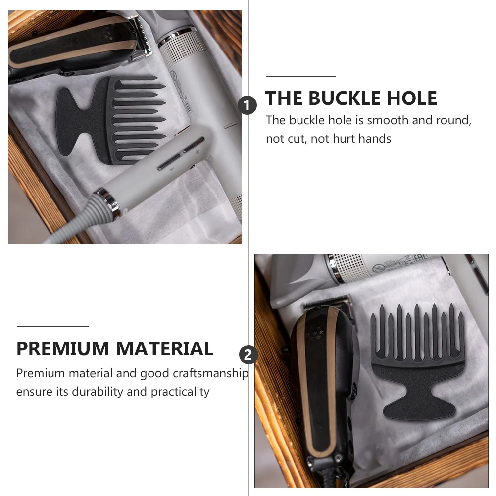 

2 Pcs Texture Comb Hairdressing Combs Hairstyling Major Men Wide Tooth Black Miss