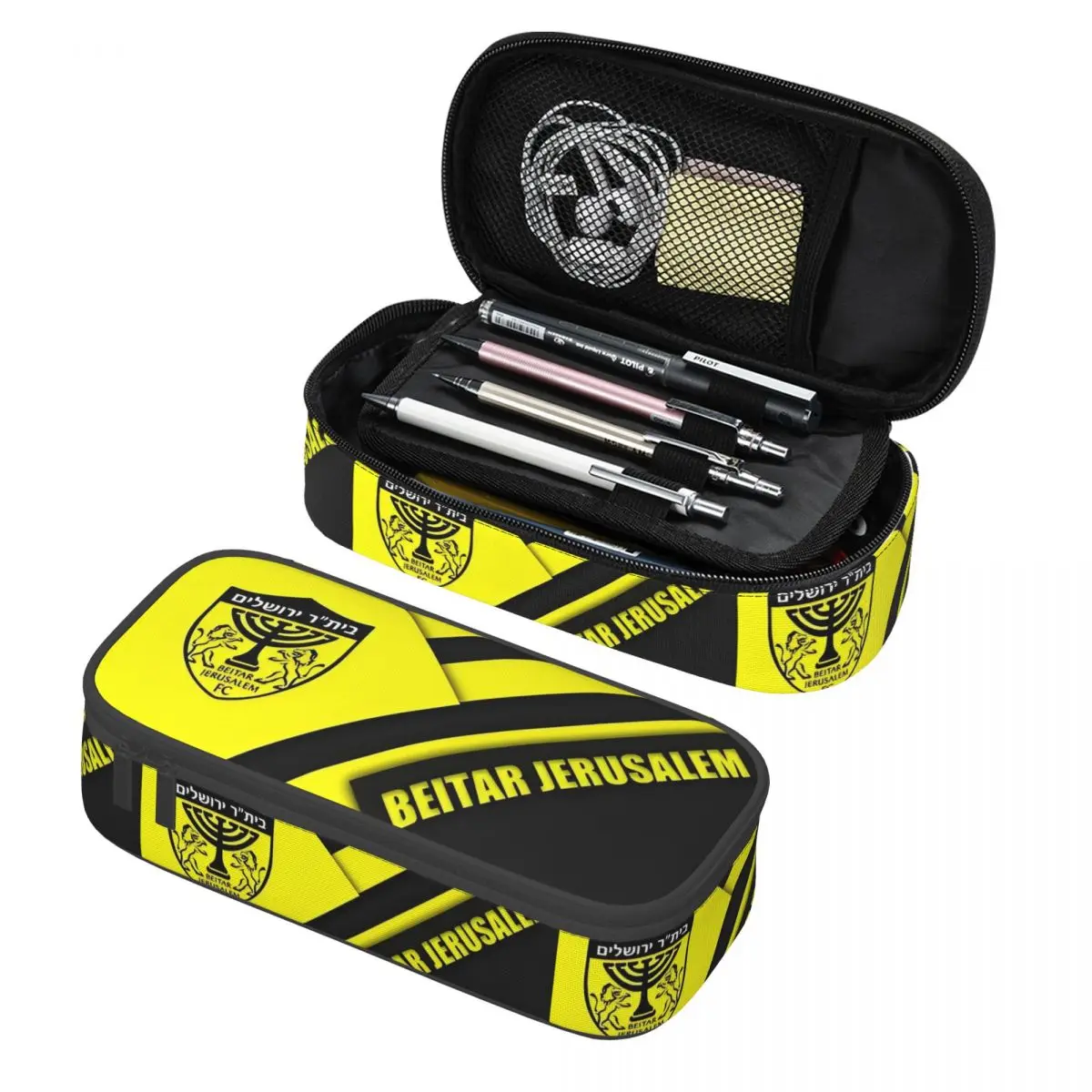Custom Footbally Beitar Jerusalem FC Soccer School Pencil Cases Girls Boys Large Capacity Pencil Bag Pouch Students Stationery