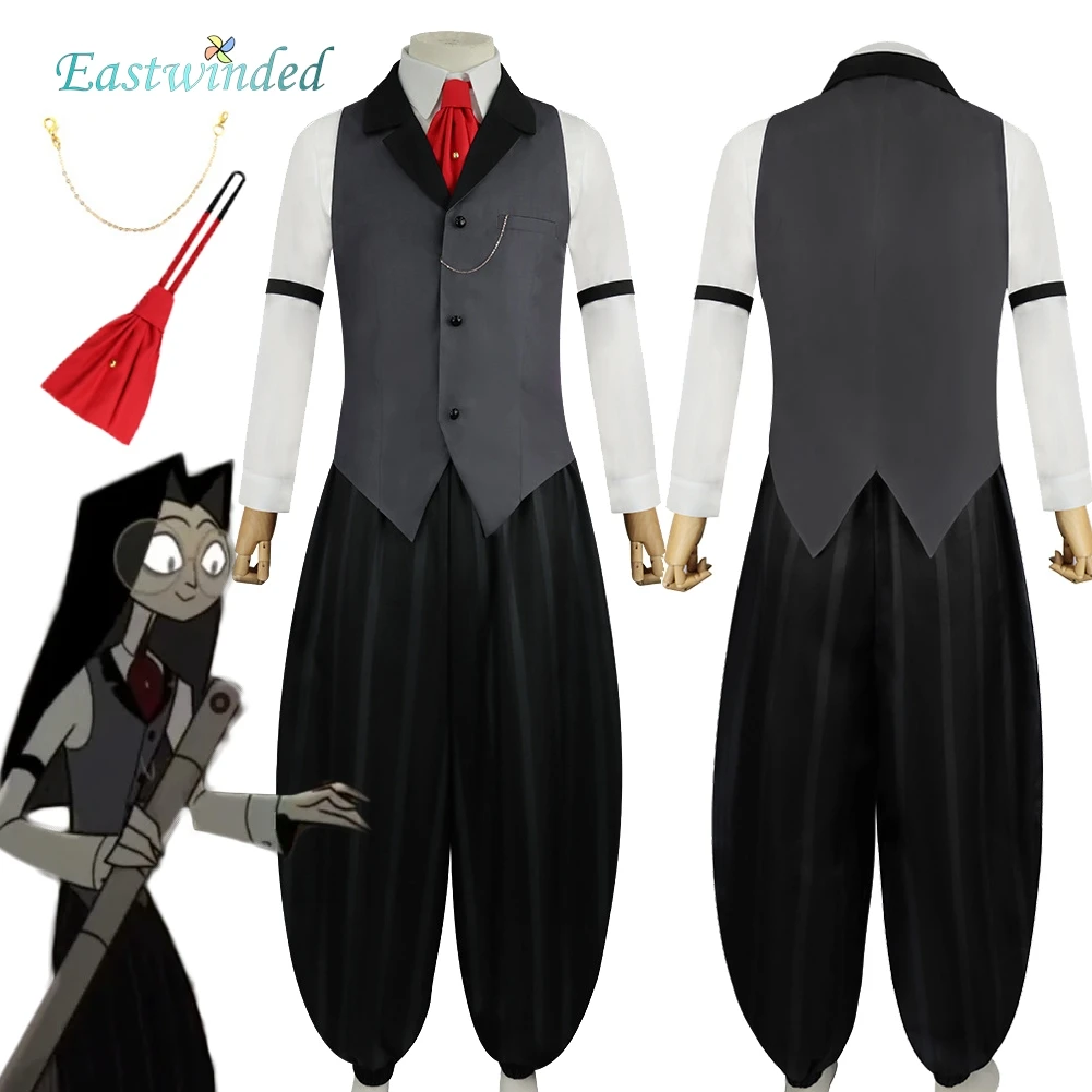 sir-pentious-tv-hell-inn-cosplay-gris-gilet-chemise-costume-costumes-femmes-vetements-tenues-roleplay-halloween-carnaval-fete-habiller