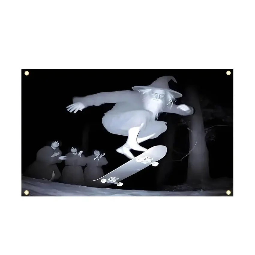 معالج لوح التزلج العلم راية 3X2FT البوليستر المطبوعة السيارات المرآب الديكور في الهواء الطلق نسيج مع الحلقات النحاسية