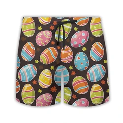 Hawaiian Easter Day 3D Printed Short Pants For Men Clothes Colorful Eggs Beach Shorts Casual Aloha Kids Trunks Boy Trousers Tops