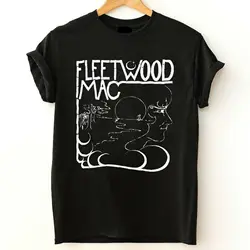 Fleetwood Mac T-shirt Vintage Black Cotton Tee Unisex Shirt Gift Men Women HOT